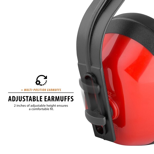 Safety Ear Muff, ANSI S319 Approved, 10PK